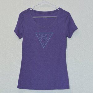 Womens Giro Purple T-Shirt Size L (50% polyester/25% cotton/25% rayon)
